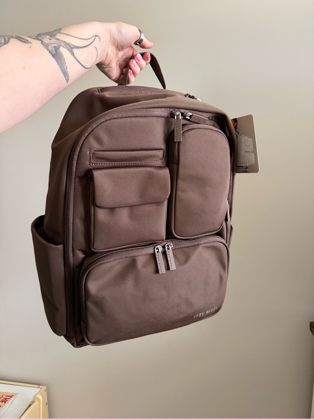 Itzy Ritzy Brown utility diaper bag Backpack